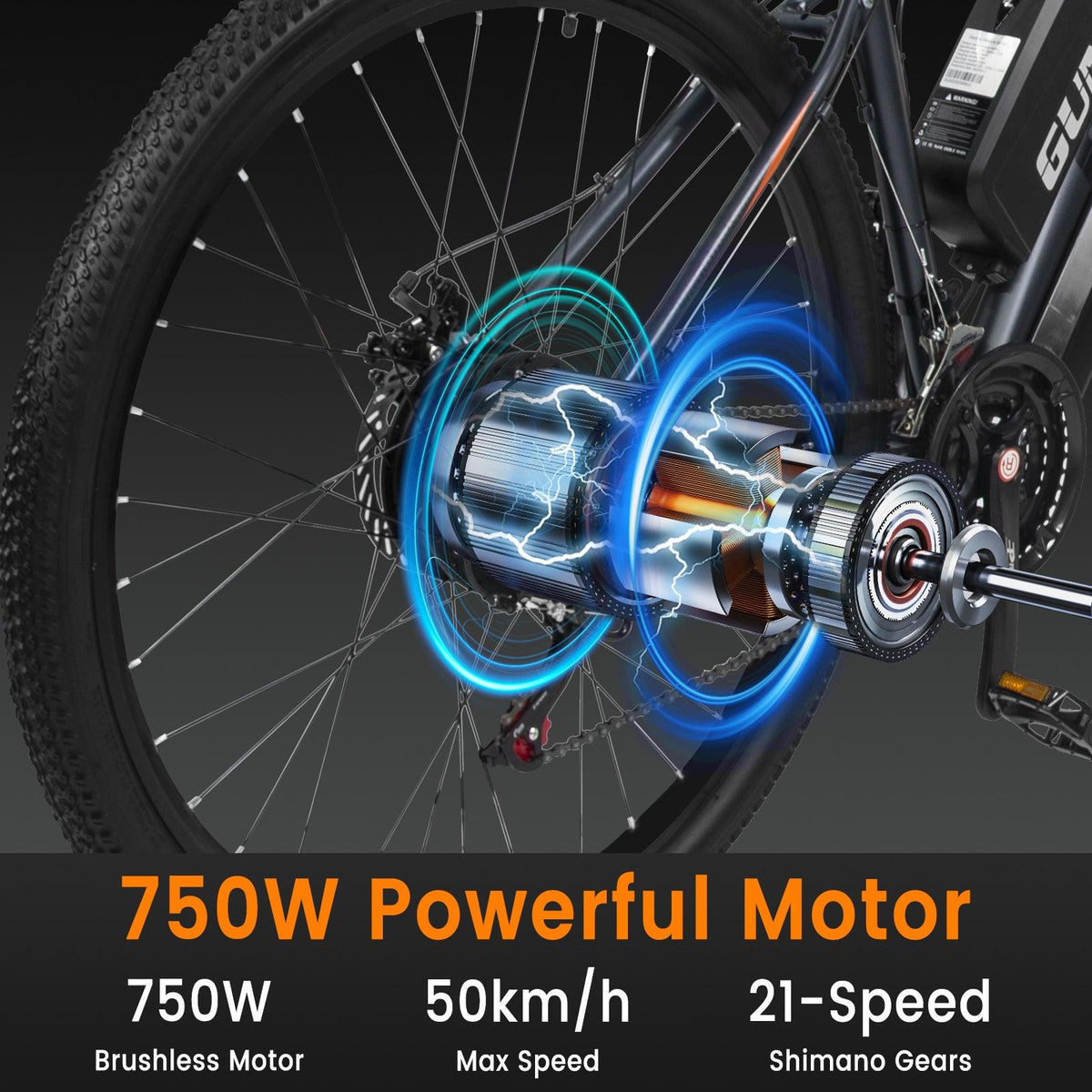 GUNAI GN29 750W 29Inch Electric Mountain Bike GUNAI GN29 750W 29Inch Electric Mountain Bike